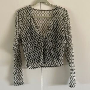 Abercrombie mesh top with tank top